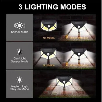 Aplique luz solar con sensor 100 LED